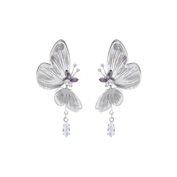 MISS XIA JWY S925 Silver Stud Earrings Women's