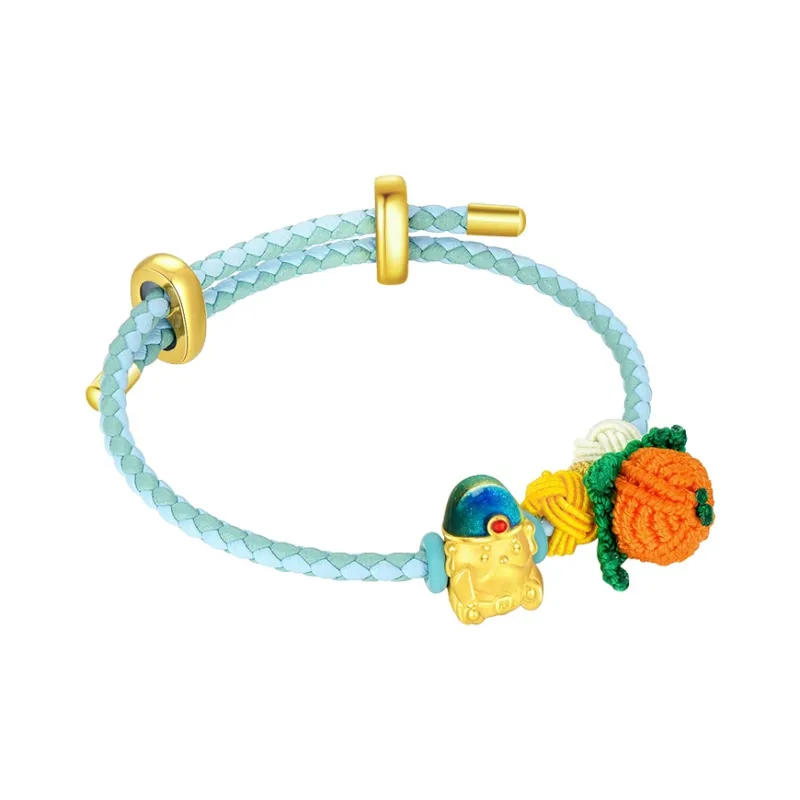 CHOW TAI SENG Wrist Beauty Series Gold Bracelet Women's-0