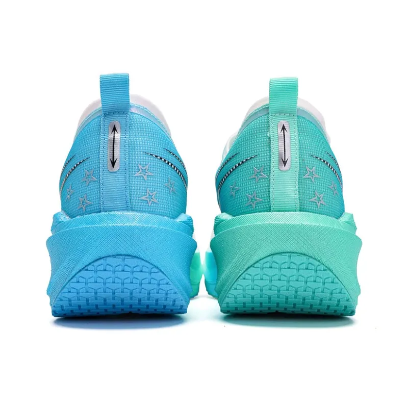 YUDONG Cushioning Anti-Slip Wear-Resistant Breathable Lightweight Rebound Low-Top Running Shoes Men's Peacock Blue-3