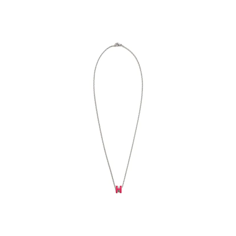 HERMES Metal Necklaces Women's Mexican Pink-1