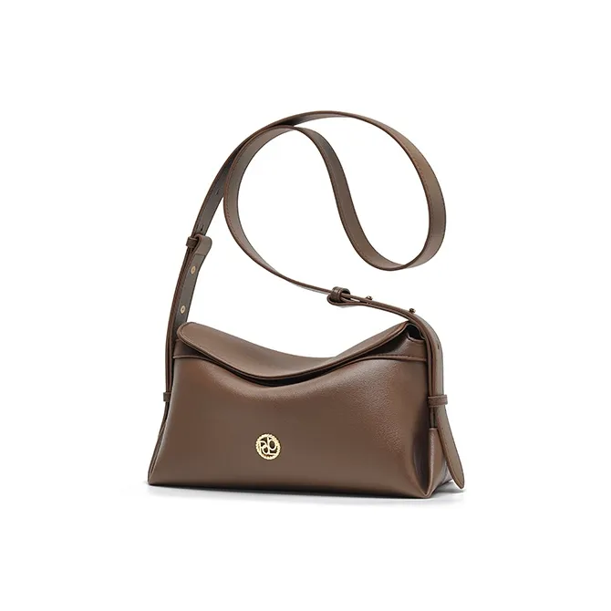 PIERPOLO Cow Leather Crossbody Bag Women's Black/Brown-5