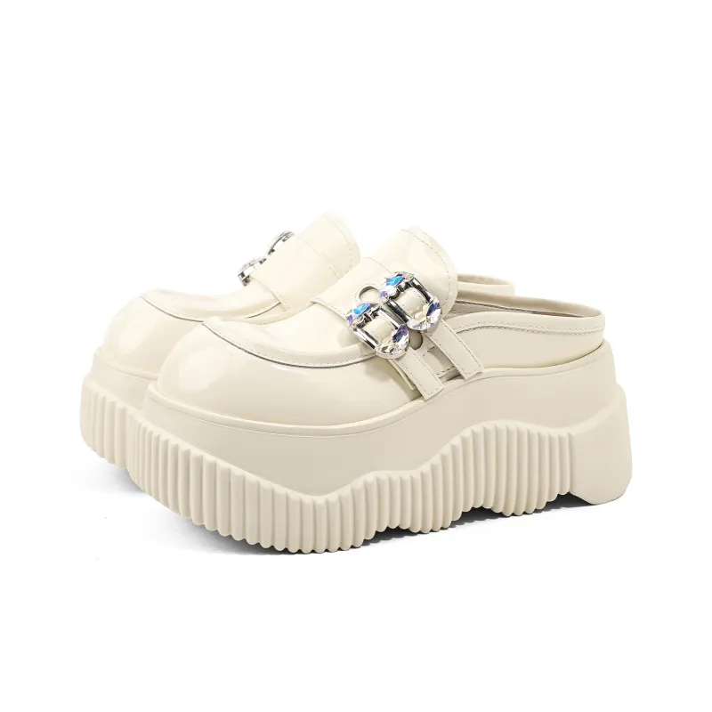 KMD Rhinestone Quiet Abrasion Resistant Closed Toe Slippers Women's-1