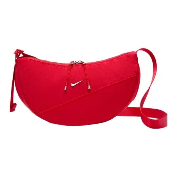 Nike Fabric Crescent Bag Shoulder Bag Crossbody Bag Women's University Red & Silver Gray