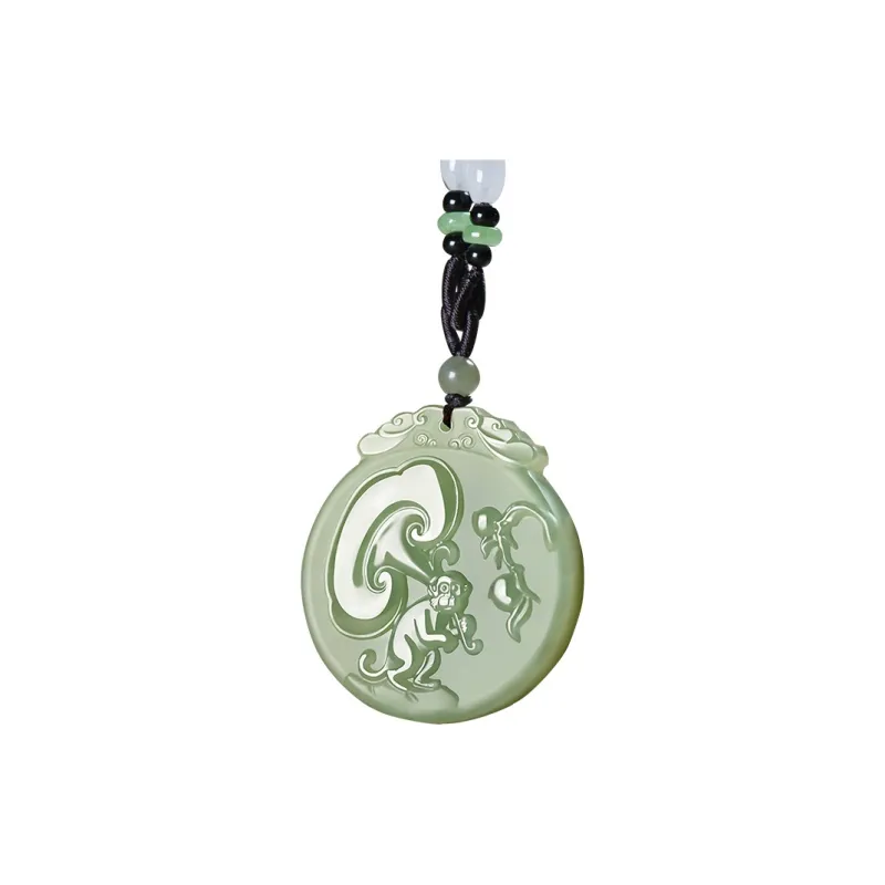 KUNYUYAO Hetian Jade Pendants Pale Greenish White Jade Unisex-58