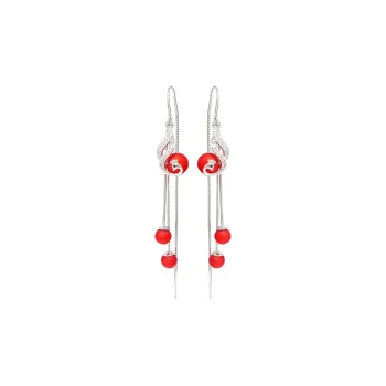 Old Qingyun Silver Building 990 Silver Earrings Women's