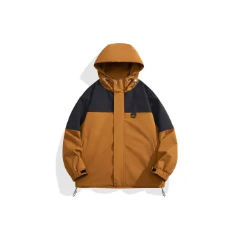 Yalu Water Resistant Windproof UV Protection Windbreaker Jacket Unisex Coffee