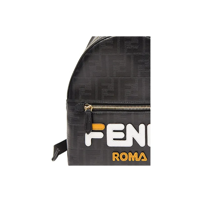 FENDI Cow Leather Backpack Men's Black-3
