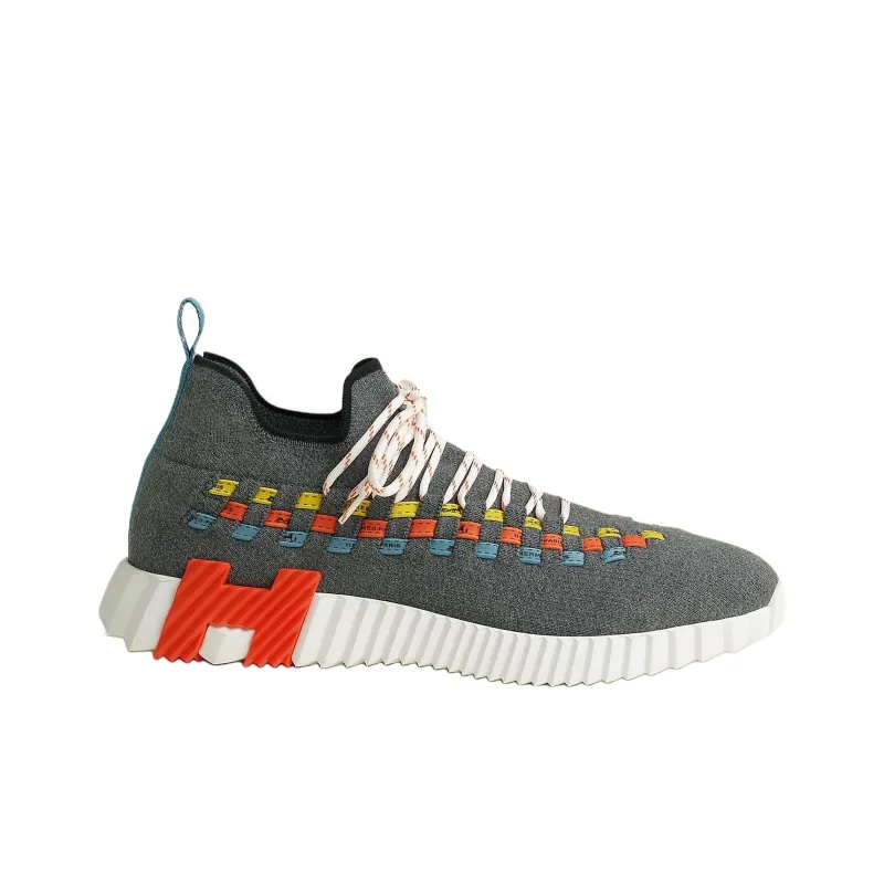 HERMES Fle Low-Top Casual Shoes Men's Gray-1