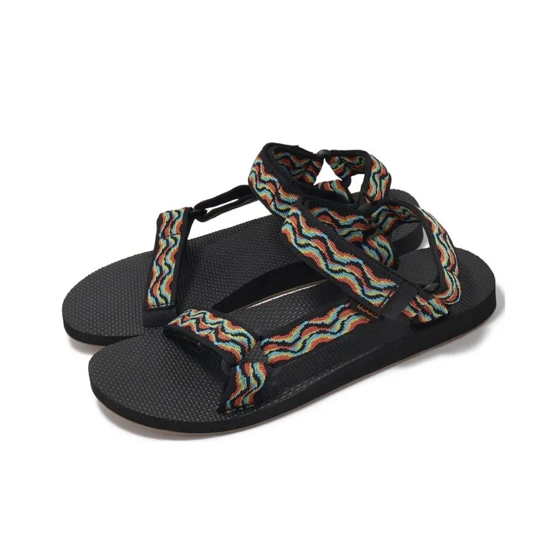 Teva Original Universal Beach Sandals Men's Black Orange-1