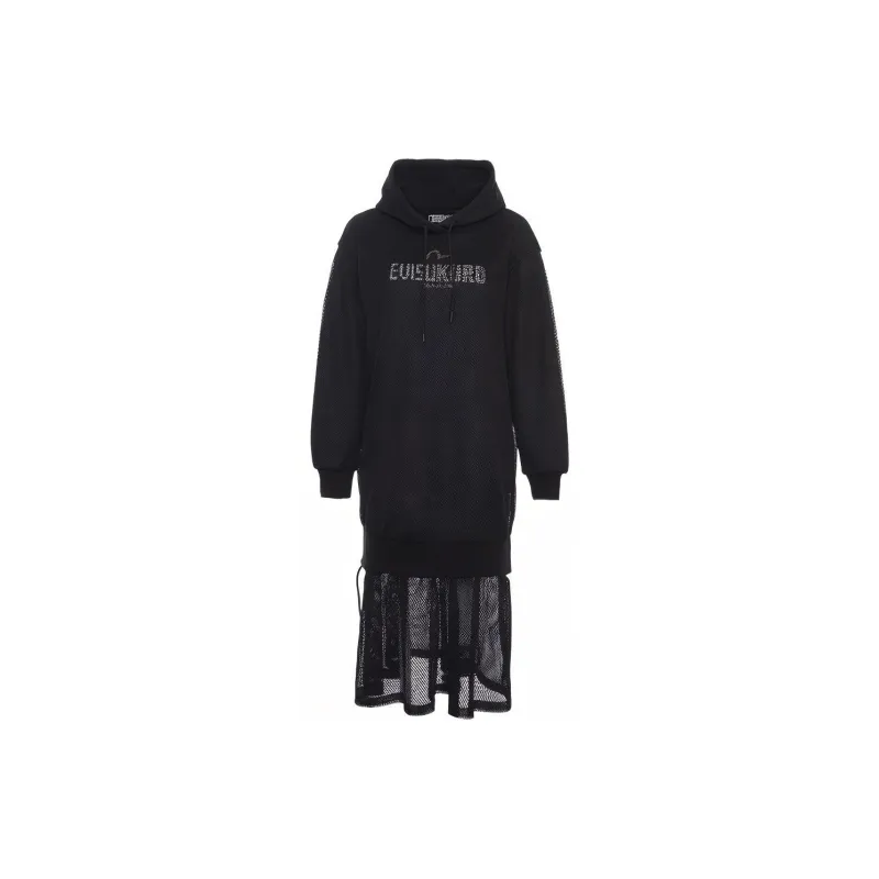 EVISU Long Sleeved Dresses Women's Black-1