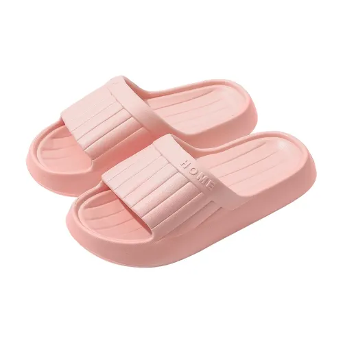 Foot Recreation Minimalist Style Vertical Stripes Letter Comfortable Quiet Slip Resistant Slippers Home Slippers Unisex