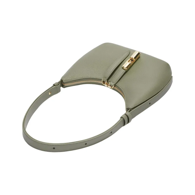 Furla GOCCIA Calfskin Shoulder Bag Women's Tequila Blue-2