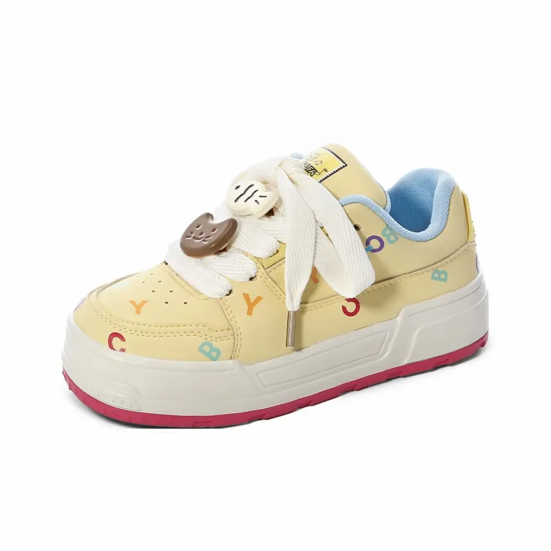 OAOQ Slip Resistant, Abrasion Resistant, Lightweight, Breathable, Height Increasing Low Top Skateboard Shoes Women's-13