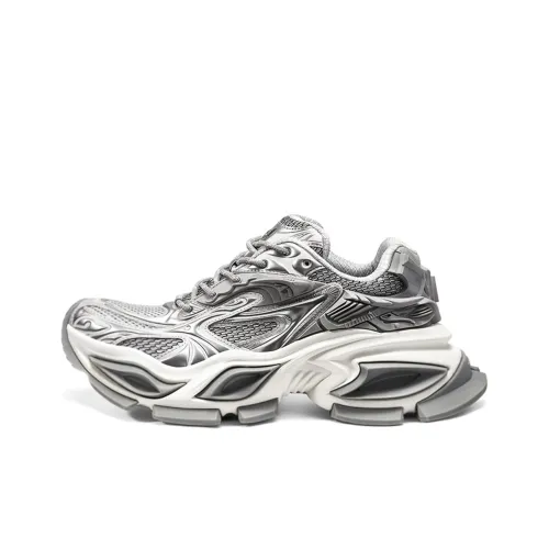 OGR Chunky Sneakers Unisex Low Top Silver