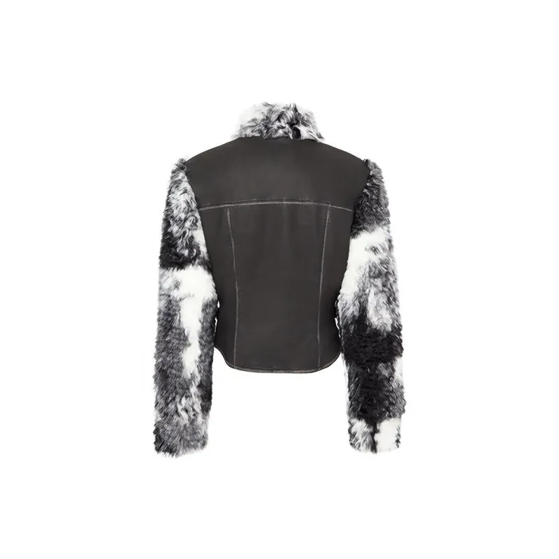 JYOSEI Velvet feel Coat Women's Black-1