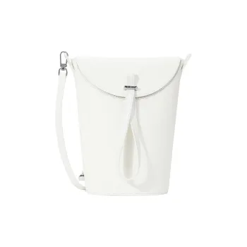 Staud Cow Leather Bucket Bag, One Shoulder Handbag Mini Women's White