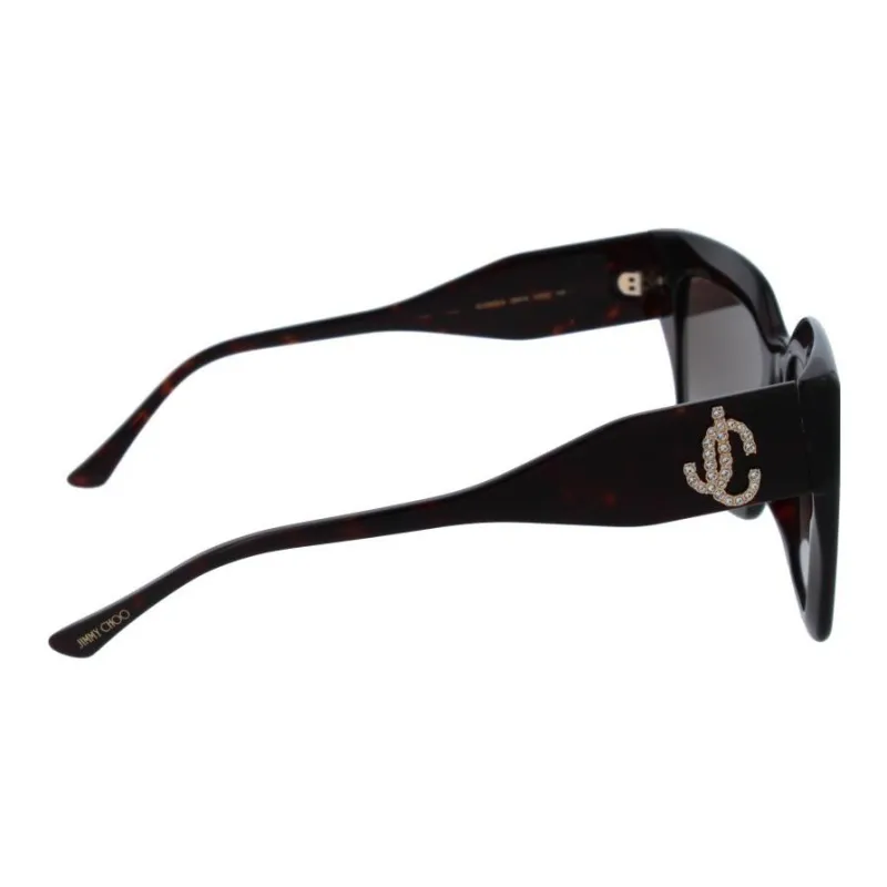 Jimmy Choo Acetate Plastic Square Sunglasses Women's Brown-2
