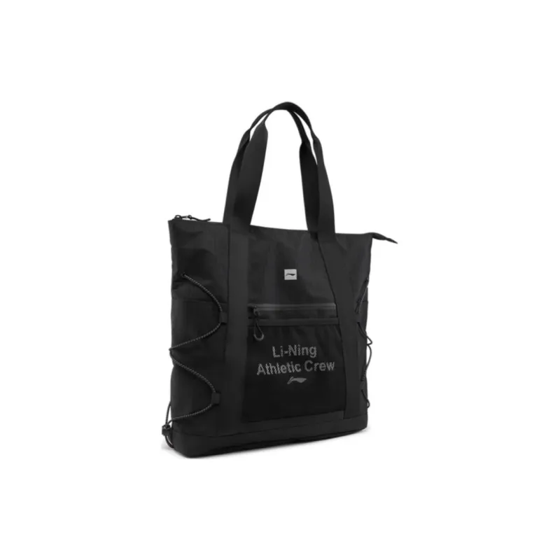 LiNing Fitness Series Polyester Tote Bag, Shopping Bag, Shoulder Bag Unisex Black-1