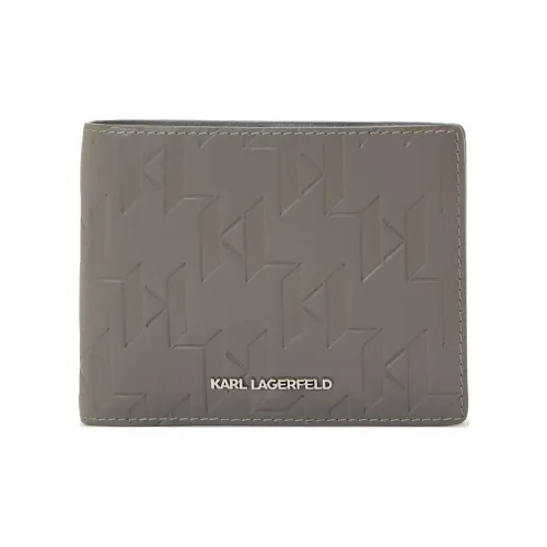 KARL LAGERFELD Cow Leather Wallet Womens White K/Loom Wallet