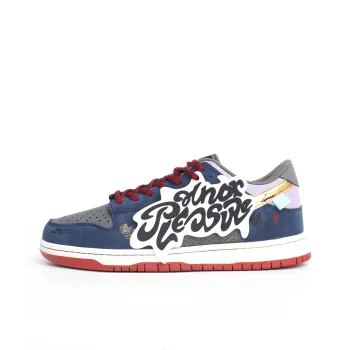 PAIN OR PLEASURE Low Top Kids' Skateboarding Shoes Enlightenment Sky Blue Teenagers