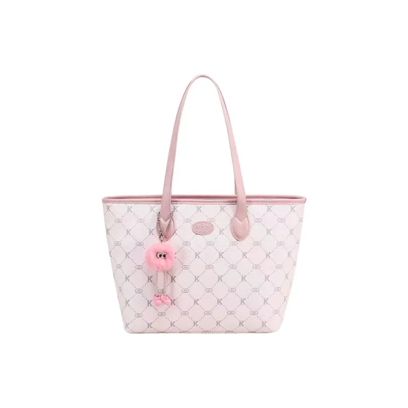 Vigno Synthetic Leather One Shoulder Bag Tote Shopping Bag Regular Women's Pink/Blue-0