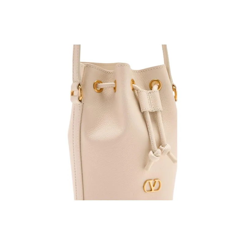 Valentino VLogo Plaque Drawstring Bucket Bag-2