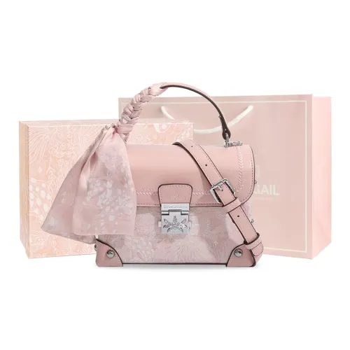 MISS GAIL Artificial Leather Shoulder Bag, Crossbody Bag, Handbag Regular Women's Pink/Gray