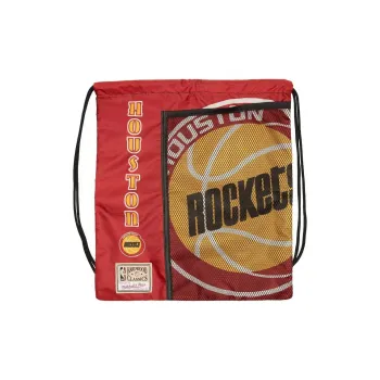 NBA Mitchell & Ness Collaboration Houston Rockets Nylon Backpack Unisex Red