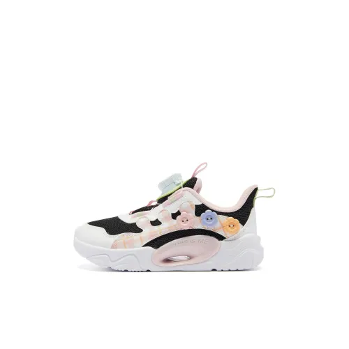 QIAODAN Anti Slip Wear Resistant Low Top Kids Lifestyle Shoes Black/Jordan White Children Aged 3 7 Years Old