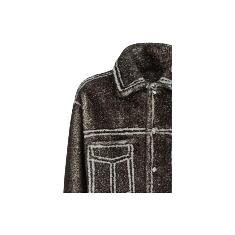 FENDI Leather Jacket Men's Black-3