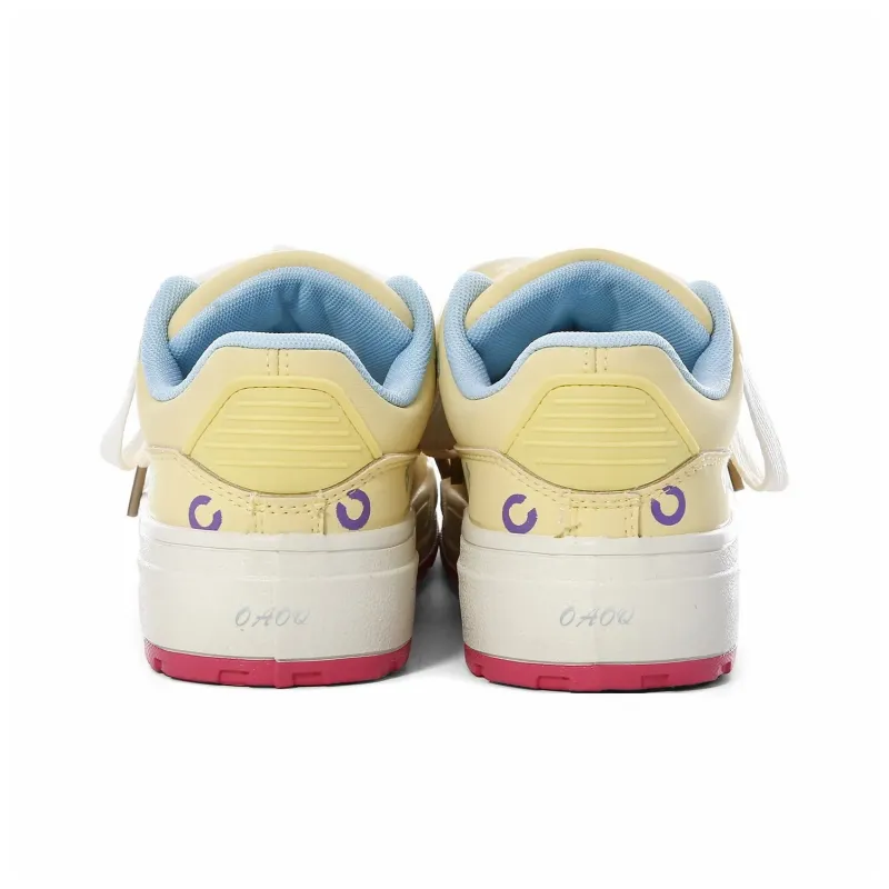 OAOQ Slip Resistant, Abrasion Resistant, Lightweight, Breathable, Height Increasing Low Top Skateboard Shoes Women's-4