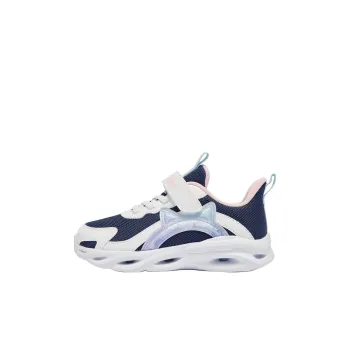 QIAODAN Anti Slip Wear Resistant Low Top Kids' Running Shoes Serene Blue/Jordan White Children Aged 3 7 Years Old