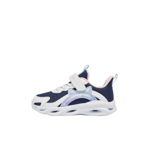 QIAODAN Anti Slip Wear Resistant Low Top Kids' Running Shoes Serene Blue/Jordan White Children Aged 3 7 Years Old