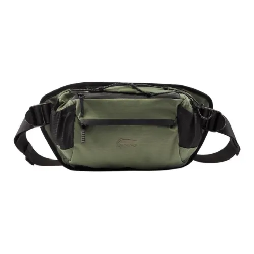 LiNing Polyester Fanny Pack Unisex Army Canvas Green