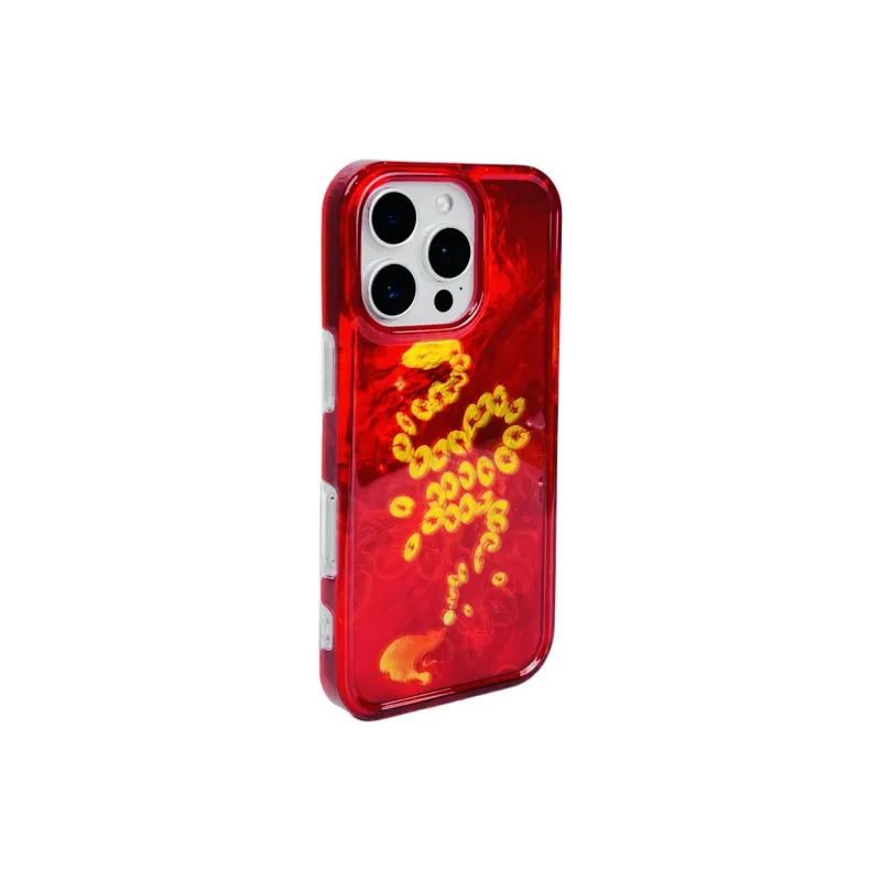 Wei Xin Acrylic Material Money Snake Red Green Phone Cases Compatible With IPhone 16/15 Pro Max/Apple 13/14 Pro/Max-3