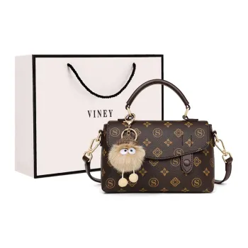 VINEY Synthetic Leather Handbag Shoulder Bag Crossbody Bag Satchel Bag Regular Women's Coffee