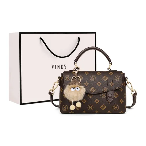 VINEY Synthetic Leather Handbag Shoulder Bag Crossbody Bag Satchel Bag Regular Women's Coffee