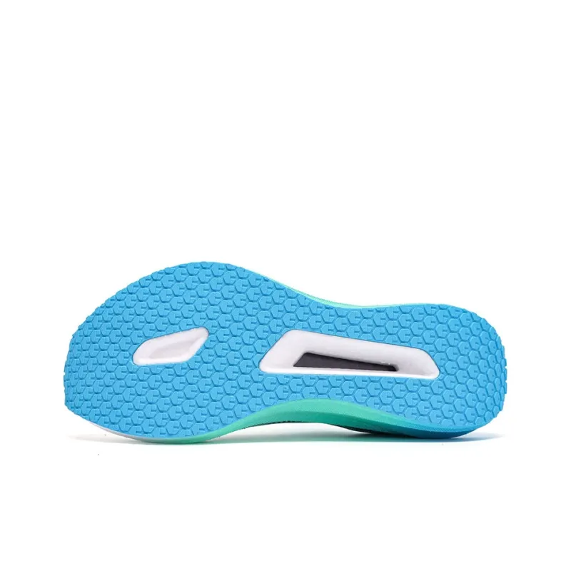 YUDONG Cushioning Anti-Slip Wear-Resistant Breathable Lightweight Rebound Low-Top Running Shoes Men's Peacock Blue-5