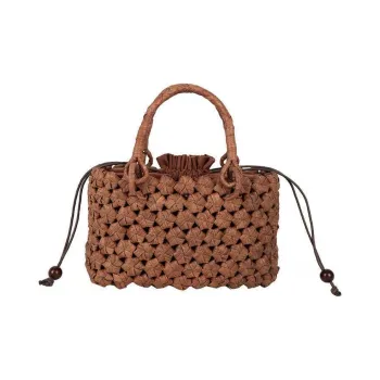 HUZISYOKUNINN Grapevine Small Round Bag Shoulder Bag Crossbody Bag Handbag Small Size Women's Brown