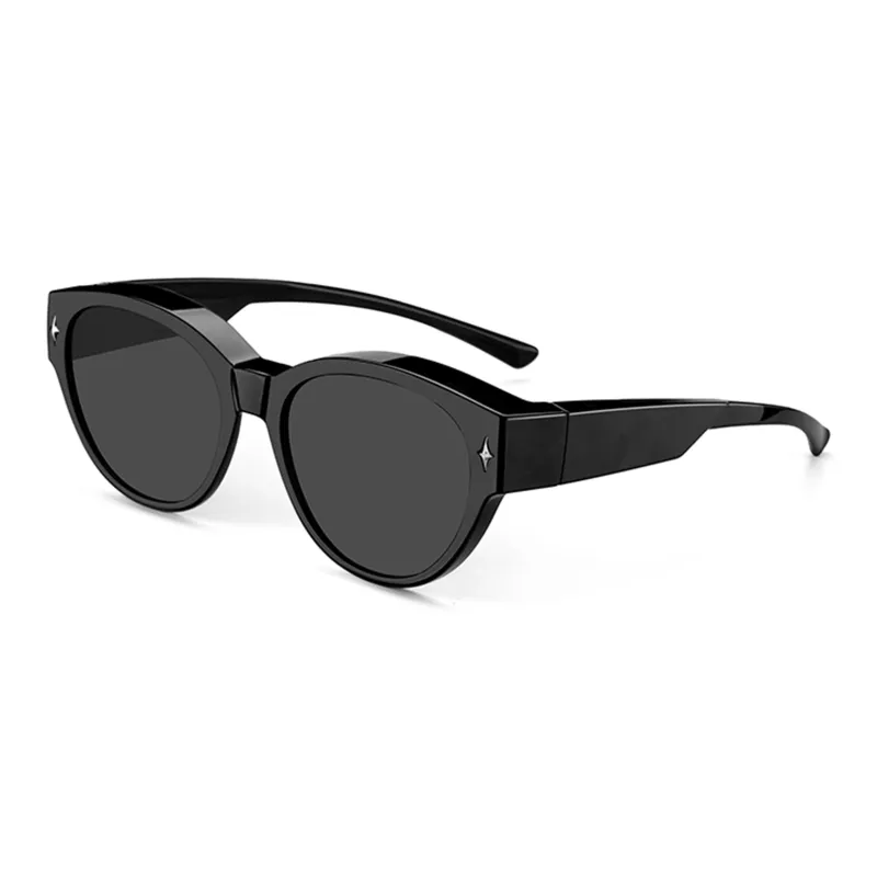 Wood Premium TR/Memory Plastic Round Sunglasses Unisex-1