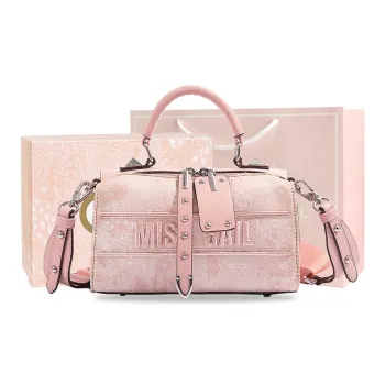 MISS GAIL Synthetic Leather Shoulder Bag, Crossbody Bag, Handbag Regular Women's Pink/Gray