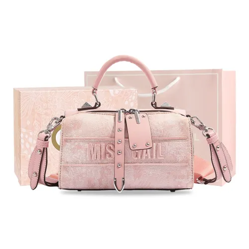 MISS GAIL Synthetic Leather Shoulder Bag, Crossbody Bag, Handbag Regular Women's Pink/Gray