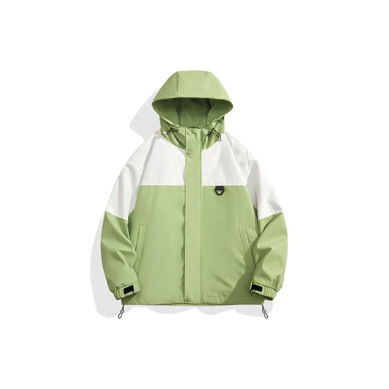 Yalu Water Resistant Windproof UV Protection Windbreaker Jacket Unisex Coffee-2