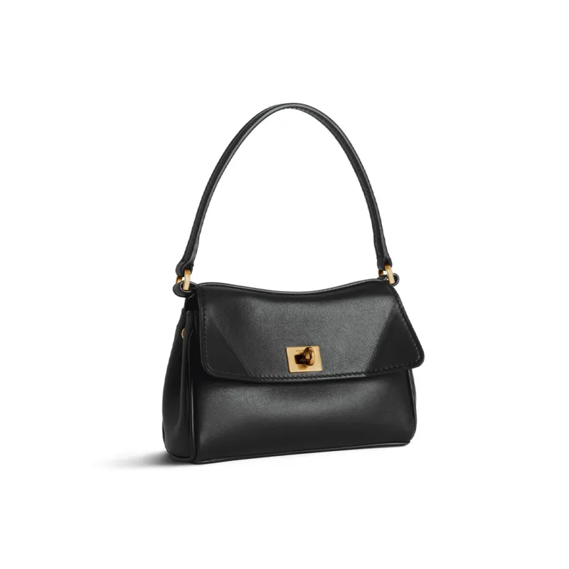 Balenciaga Rodeo Calfskin One Shoulder Handbags Nano Women's Black-2