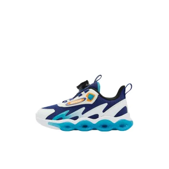 QIAODAN Anti Slip Wear Resistant Low Top Kids' Running Shoes Muted Blue/Textured Blue Children Aged 3 7 Years Old