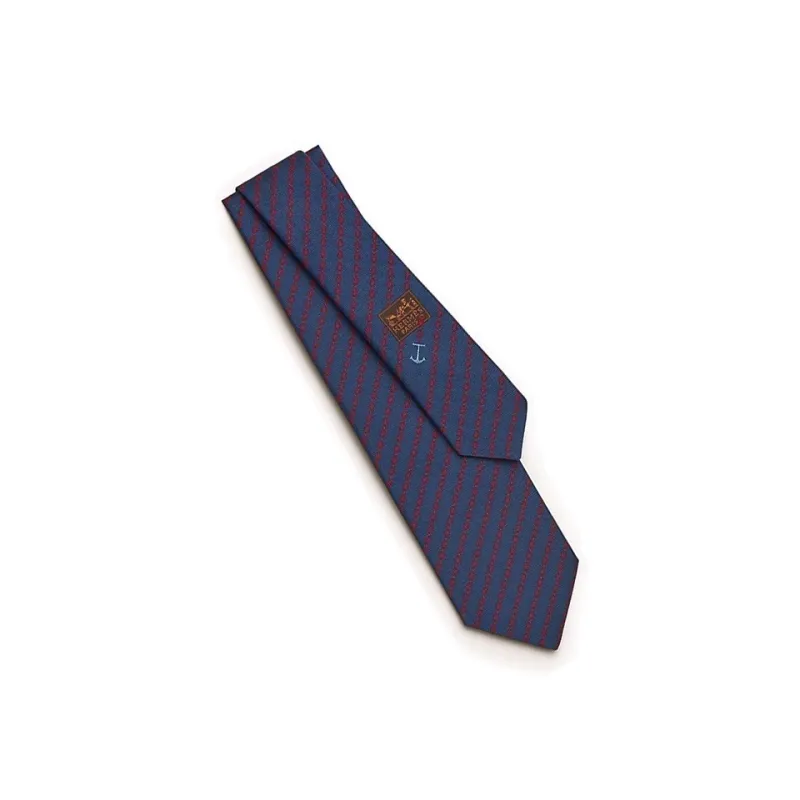 HERMES Silk Ties Men's Blue Purple-2