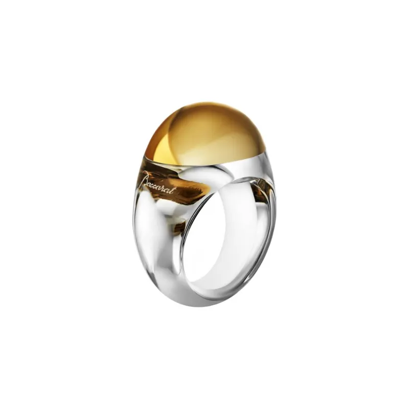 Baccarat Stainless Steel Crystal Rings Women's Silver-0