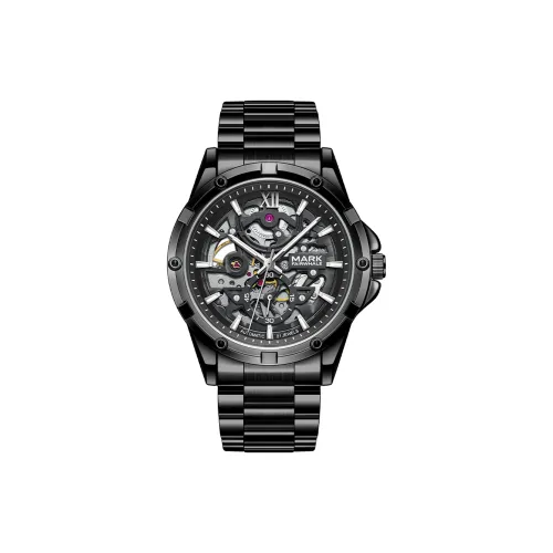 FAIRWHALE Explorer Collection Automatic Mechanical Movement Metal Strap Watch Men's Watches Black Dial