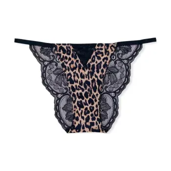 Victoria's Secret Underpants Women's 1 Pack Black Leopard Print