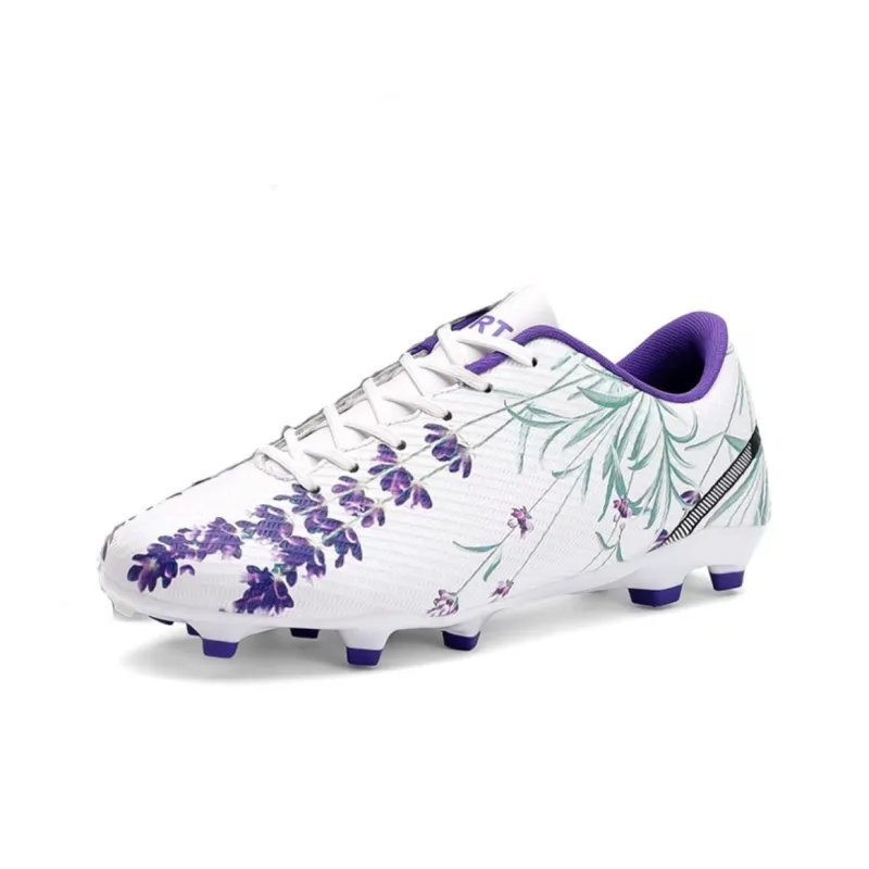 ROBINHOOD Kids' Soccer Shoes Purple Ink Painting Teenagers-0